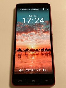 美品 電池良好★ SIMフリー かんたんスマホ2　レッド 年配の方に最適☆　RAM3GB.ROM32GB ドコモ系SIMもOK　Ymobile A001KC スマホ本体 Y74