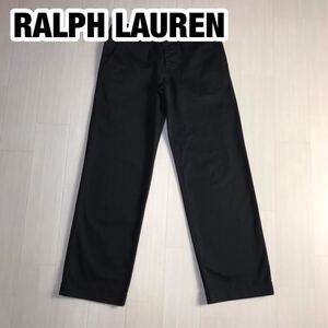 RALPH LAUREN ラルフローレン カジュアルパンツ レディース 7 ブラック ボタンフライ