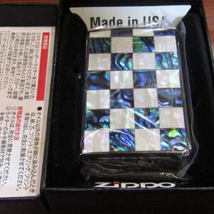 ジッポ zippo スクエア シェルインレイ 両面 ブラック 2019 未使用