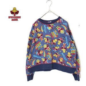 1O2906-N◆美品◆ HYSTERIC MINI ヒステリックミニ スウェットシャツ トレーナー キッズ 子供服 ◆ size140 マルチカラー 総柄 コットン