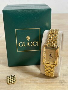 【非稼働品】GUCCI 腕時計 レディース クォーツ ウォッチ　GP 4200L グッチ ゴールド色文字盤 【ケース付き】