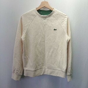 ◇ LACOSTE ラコステ ワンポイントロゴ シンプル 長袖 カットソー サイズ36 ベージュ メンズ E 1404240005464