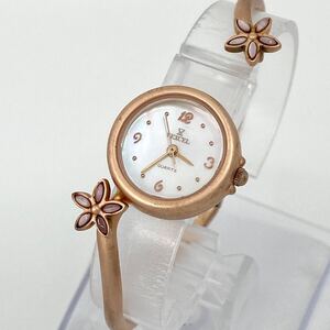 腕時計 レディース VEXCEL クォーツ quartz シェル flower 花 ゴールド 金 GOLD 0Y049 ヴェクセル ベクセル Watch バングルウォッチ Y2201