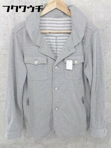 ◇ THE SHOP TK ザ ショップ ティーケー 長袖 ジャケット サイズL グレー メンズ