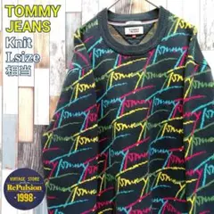 TOMMY JEANS　トミージーンズ　ニット☆総柄　ゆるだぼ