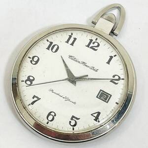 ☆稼働品のポケットウォッチ CITIZEN シチズン ホーマーデイト Homer Date PocketWatch 21石 手巻き 懐中時計 21Jewels【B17097KM】