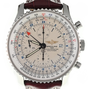 ブライトリング BREITLING A24322 ナビタイマー ワールド GMT 自動巻き メンズ 良品 箱付き E#136301