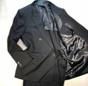 新品 定価4.5万【サイズAB8 XXL★人気礼服】4Bダブルスーツ MILLIONTEXフォーマル l 背抜き ノーベンツ 1タック ウール100 オールシーズン