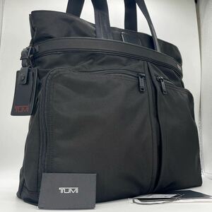 【極美品】トゥミ TUMI コンパニオントート メンズ A4 肩掛け 大容量 黒 ブラック バリスティックナイロン レザー トートバッグ ビジネス 