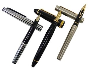 万年筆 3点まとめて PLATINUM プラチナ SAILOR セーラー SHEAFFER シェーファー ペン先 14K K14 14金 585 筆記未確認