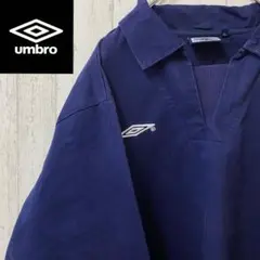 【激レア】UMBRO アンブロ　ジャケット　プルオーバー　刺繍　ネイビー