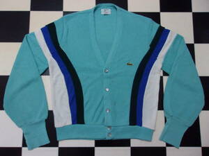 80s 90s IZOD LACOSTE カーディガン M 80年代 90年代 USA製 オールド アイゾッドラコステ ORLON ACRYLIC アクリルハイゲージニット US古着