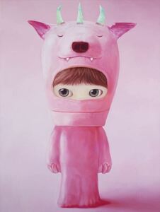 山本麻友香 / Mayuka Yamamoto Pink Monster ED80 ジークレー版画 / Giclee Print 70 × 52cm 中村萌 奈良美智 谷口正造 ロッカクアヤコ