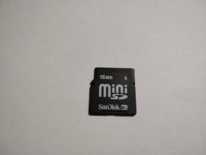  16MB　メガバイト　SanDisk　miniSDカード　フォーマット済み　メモリーカード　ミニSDカード