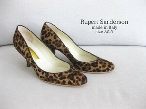 美品☆Rupert Sanderson☆ヒールパンプス☆レオパード柄☆35.5☆ヒョウ柄☆イタリア製☆ルパートサンダーソン