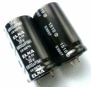 [2個] ELNA LAH 35V 6800uF ●105℃ 高信頼性高リプル品　特価品
