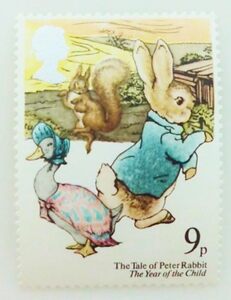 ピーターラビット Peter Rabbit 切手 国際児童年 The Year of the Child 英国 イギリス Royal Mail ビアトリクス・ポター チラシ同封