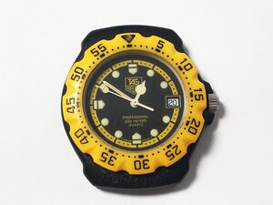 稼働品 TAG HEUER タグホイヤー フォーミュラ1 プロフェッショナル 200M クォーツ 腕時計 380 513-1 イエロー×ブラック ケースのみ