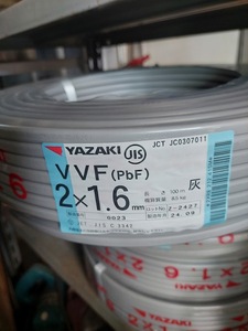 YAZAKI VVF(PbF) 2×1.6 100ｍ