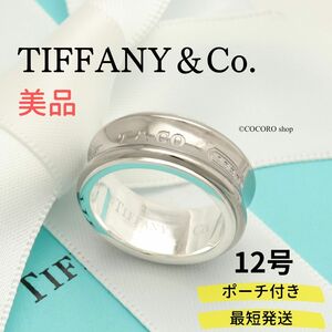 【美品】ティファニー TIFFANY＆Co. 1837 ギャラクシー グレー チタン リング AG925 Ti