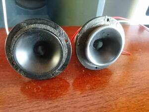 ■ ONKYO / TW-608D ■ Pair of Tweeter 10W 6ohms ジュラルミン製ダイヤフラム ホーン型ツイーター 左右ペア 音出しOK