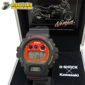 送料無料 カシオ カワサキ G-SHOCK 25周年 限定モデル ニンジャ Nijna Gショック DW-6900FS ケース付 24k47 逸品質屋 丸高