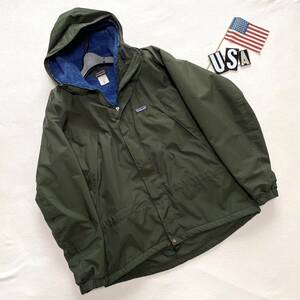 【廃盤・美品・希少カラー】00年 Patagonia 黒タグ INFURNO JACKET グリーン×ブルー M ビンテージ パタゴニア インファーノジャケット