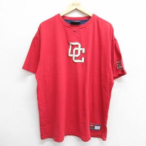 XL/古着 ナイキ NIKE 半袖 ビンテージ Tシャツ メンズ 00s ワンポイントロゴ MLB ワシントンナショナルズ 刺繍 大きいサイズ コットン