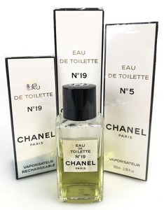 【1円～】K3057 CHANEL シャネル No.5 No.19 香水 オードトワレ 未開封あり VAPORISATEUR ヴァポリザター RECHARGEABLE リチャージブル