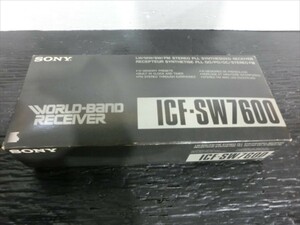 T【I5-75】【80サイズ】▲SONY ソニー/ICF-SW7600 ワールドバンドラジオ/通電可/ジャンク扱い/※傷・汚れ有