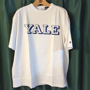 チャンピオン アメリカ製 YALE T1011 Tシャツ XL リバースウィーブ made in usa エール ハーバード usc ucla フットボール ホワイト usn