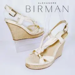 高級ブランド！Alexandre Birman 白 ウエッジソール サンダル