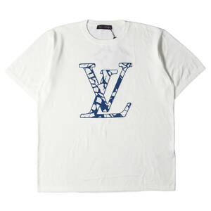 新品 LOUIS VUITTON ルイヴィトン 24SS LV SKI ショートスリーブ コットン ニット Tシャツ ハイゲージ ホワイト 5L イタリア製 ブランド