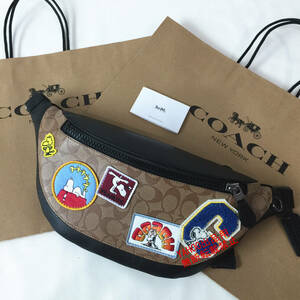 ★COACHバッグ★コーチ C4028 COACH X PEANUTS コラボ スヌーピー ボディーバッグ ベルトバッグ ウエストバッグ アウトレット品 新品