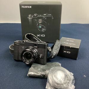 Yn373 FUJIFILM フジフィルム コンパクトデジタルカメラ X10 元箱・レンズフード LH-X10付き 簡易動作確認済 中古