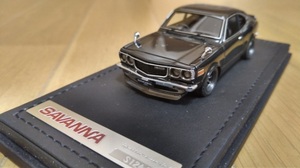 即決 イグニッションモデル　MAZDA　SAVANNA　マツダ　サバンナ　S124A　ブラック　ワタナベホイール　1/43　絶版