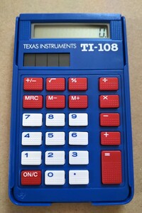 テキサスインスツルメンツ TEXAS INSTRUMENTS TI-108 電卓 お洒落なカバー付き 廃盤 銀座吉田 TI HP LED LCD Beams