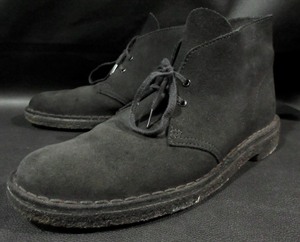 クラークス Clarks ブラック デザートブーツ NATURAL CREPE SOLE スエードシューズ GB8.5