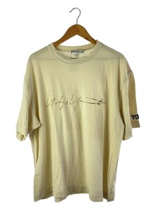 Y-3◆Tシャツ/L/コットン/CRM/無地/fq4115