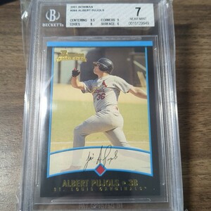 2001 Topps Bowman Albert Pujols RC BGS7