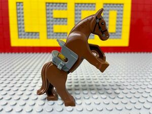 ☆足が動くタイプ☆ レゴ　動物ミニフィグ　馬　茶色　新タイプ　( LEGO 人形 キャッスル ローンレンジャー ロードオブザリング　C93103