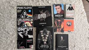 本と雑誌 x 10 ボウイ レッド ツェッペリン ピンクフロイド、スティーヴィーワンダー ジャクソン Bowie Led Zeppelin Pink Floyd Jackson