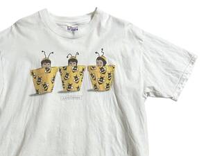 希少【90s ビンテージ 1996 ANNE GEDDES アート フォトプリント Tシャツ L 写真家】アメリカ USA HANES BEEFY