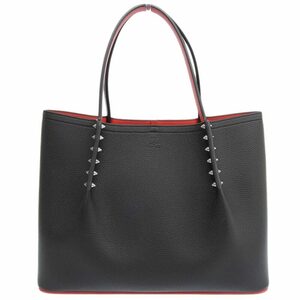 クリスチャンルブタン CHRISTIAN LOUBOUTIN スモールトート カバロック トートバッグ レザー ブラック/レッド 中古 新入荷 OB1784