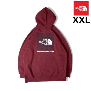 1円～!売切!【正規新品】THE NORTH FACE◆W BOX NSE PULLOVER HOODIE パーカー US限定 裏起毛 ボックスロゴ 男女兼用(XXL)赤 181130-MP3-30