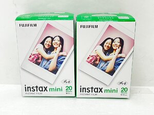 【ST5243】1円～【未開封】FUJIFILM 富士フィルム instax mini チェキ 2個セット 20sheets 10×2Packs カメラ インスタント フジフィルム