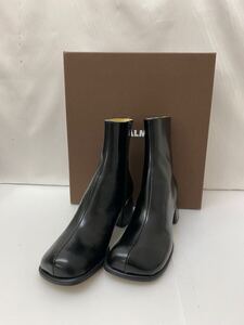 20241028【ALM.】アルム ADELA LEATHER BOOTS ショートブーツ ブーツ ブラック 37 レザー