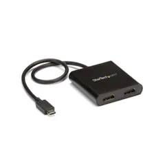 【在庫限り】StarTech.com マルチモニターアダプタ MSTハブ 4K USB C（オス）-HDMI（メス）×2口 Windows用ブラック MSTCDP122HD 1個