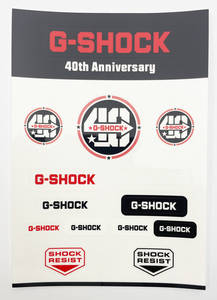 G-SHOCK 40th Anniversary 40周年 非売品 ステッカー ノベルティ コレクター カシオ CASIO グッズ B6サイズ 送料無料 新品未使用