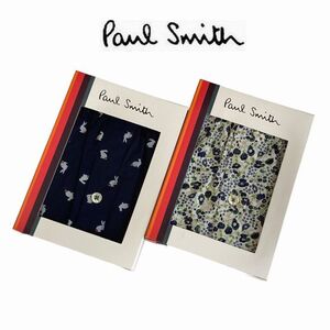 新品 定価合計6,160円 Paul Smith (ポールスミス) トランクス 2枚セット M ネイビー ホワイト 下着 アンダーウエア インナーウエア パンツ